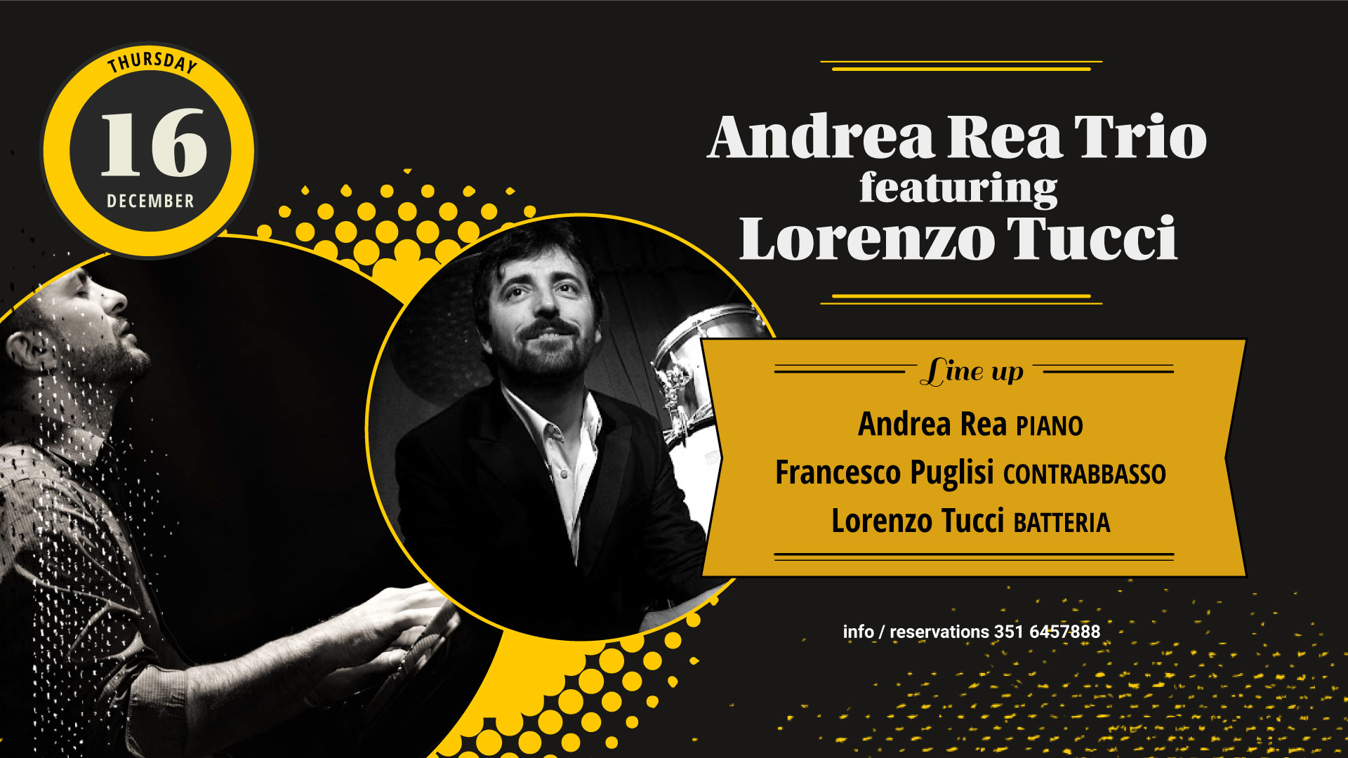 Andrea Rea Trio feat. Lorenzo Tucci Gregory's Jazz Club